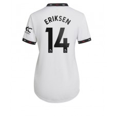 Manchester United Christian Eriksen #14 Bortedrakt Kvinner 2022-23 Kortermet